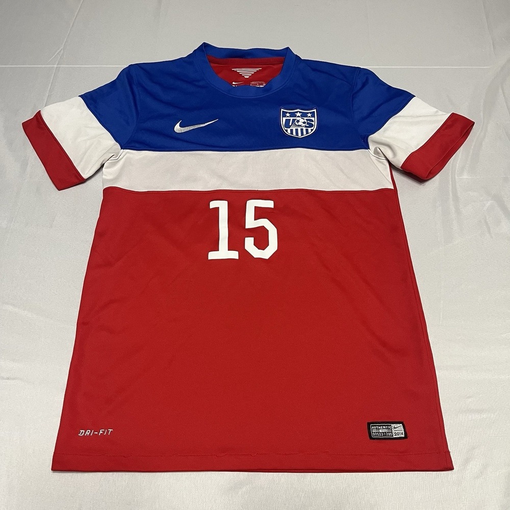 Nike USMNT Home 2014 Jersey Dri Fit Kyle Beckerman #15 Bomb Pop Size Small